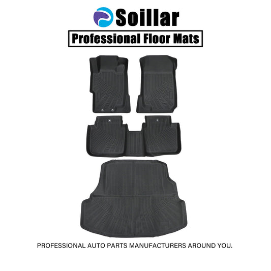TPE Floor Mats Liners+Trunk Cargo Liner For 2003-2007 Honda Accord All Weather