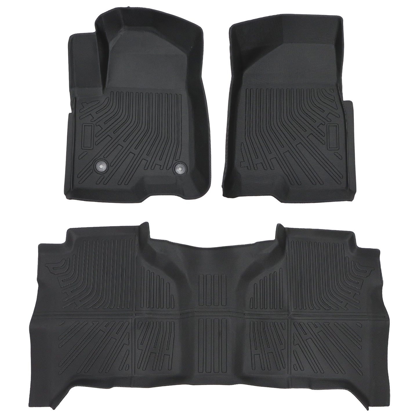 TPE 3D Floor Mats Liners For 2019-2025 Chevrolet Silverado/Sierra1500 Double Cab