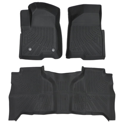 TPE 3D Floor Mats Liners For 2019-2025 Chevrolet Silverado/Sierra1500 Double Cab