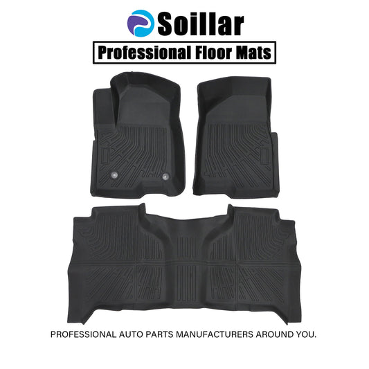 TPE 3D Floor Mats Liners For 2019-2025 Chevrolet Silverado/Sierra1500 Double Cab