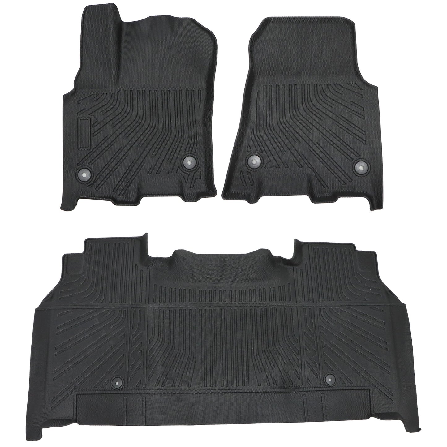 3D Floor Mats Liners TPE For 2025 2026 Dodge Ram 1500 Crew Cab Bucket Seat Black