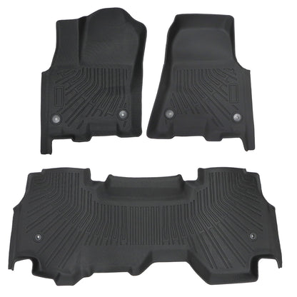 3D Floor Mats Liners TPE For 2025 Dodge Ram 1500 Quad Cab Bench Seat Black 3PCS