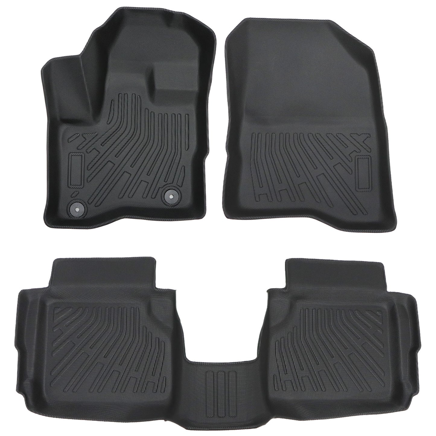 Fits 2011-2016 Lincoln MKS 1st+2nd Row Floor Mats Liner TPE Anti-Slip Full Set