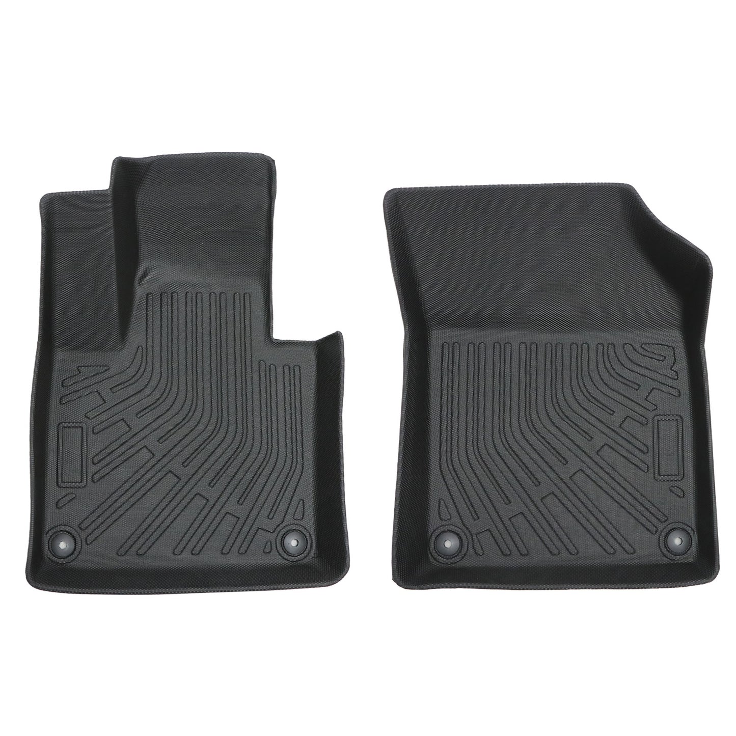 1st Row 3D Floor Mats Liners Set TPE For 2016-2026 Volvo XC90 Waterproof 2Pcs