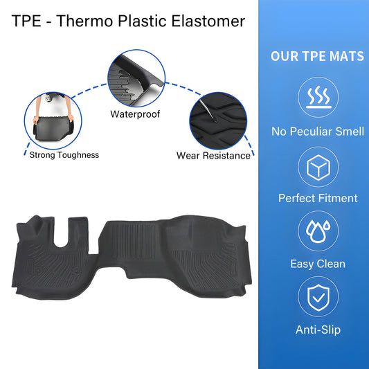 Front Row Floor Mats Liner TPE Fits 2016-2024 Isuzu N-Series Anti-Slip Full Set