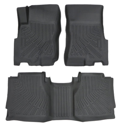 1st+2nd Row Floor Mats Liner TPE For 2005-2021 Nissan Frontier Extended Cab Set