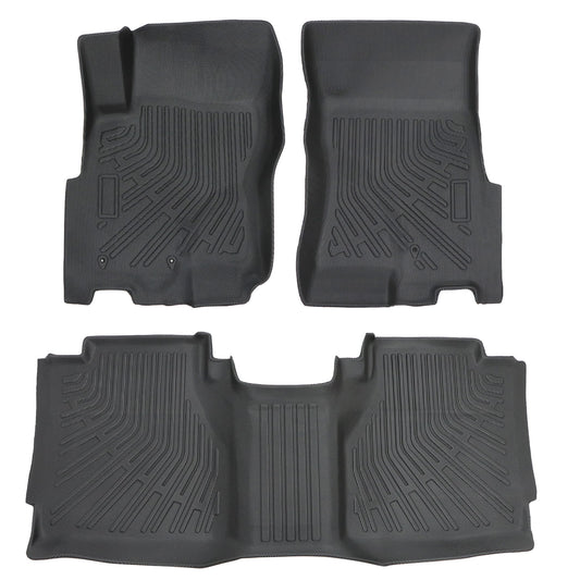 1st+2nd Row Floor Mats Liner TPE For 2005-2021 Nissan Frontier Extended Cab Set