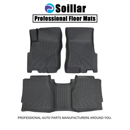 1st+2nd Row Floor Mats Liner TPE For 2005-2021 Nissan Frontier Extended Cab Set
