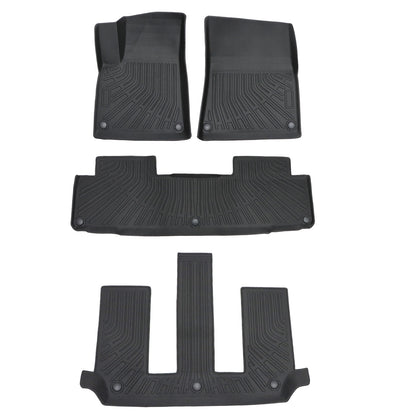 1st & 2nd & 3rd Row Floor Mats Liner For 2022 Rivian R1S 7 Passenger TPE 4Pcs