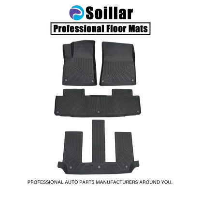 1st & 2nd & 3rd Row Floor Mats Liner For 2022 Rivian R1S 7 Passenger TPE 4Pcs