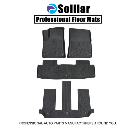 1st & 2nd & 3rd Row Floor Mats Liner For 2022 Rivian R1S 7 Passenger TPE 4Pcs
