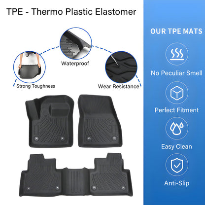 For 2020 2021 Range Rover Evoque TPE 3D Front+2nd Floor Mats Liner All Weather