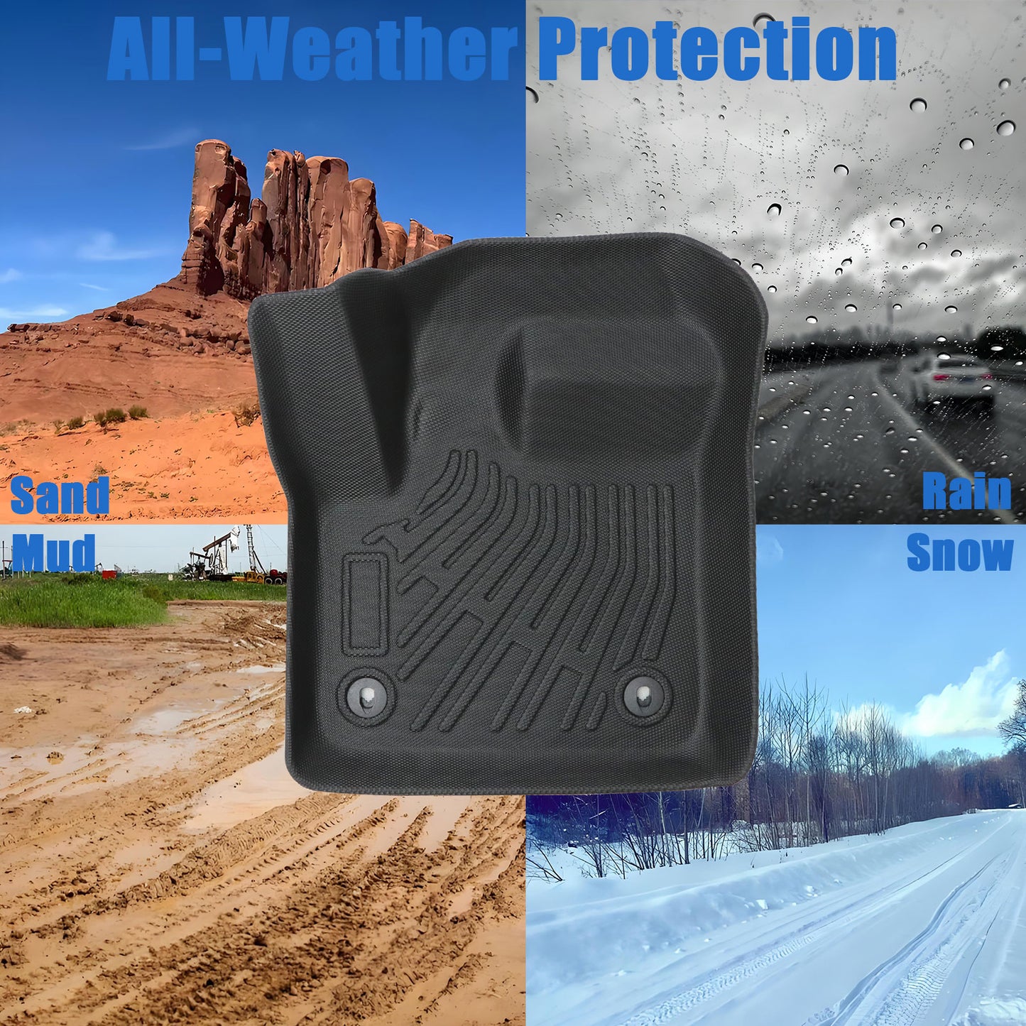 For 2020 2021 Range Rover Evoque TPE 3D Front+2nd Floor Mats Liner All Weather