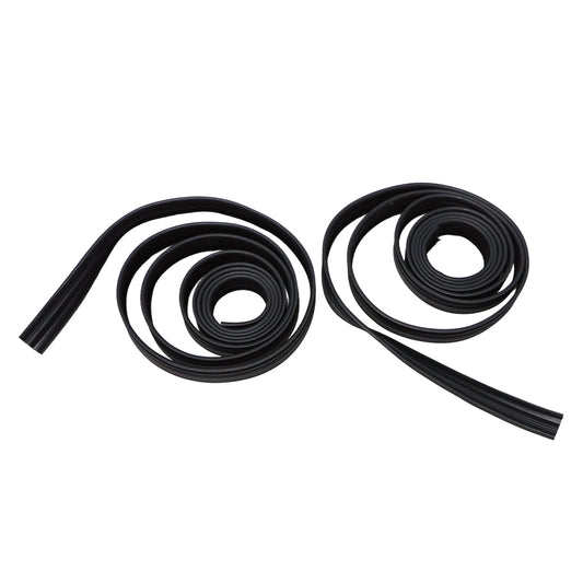 For Land Cruiser Door Glass Run Channel Weatherstrip Seals Left & Right Black