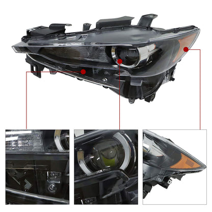 For MAZDA CX-5 CX5 2017-2021 LED Headlight Lamp Assembly No AFS Left Driver Side