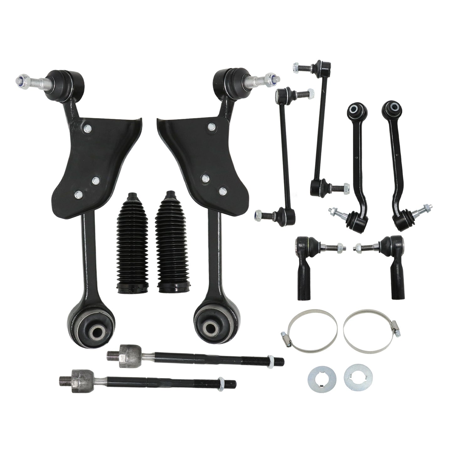 12Pcs For Ford Mustang 2015-2019 Front Lower Forward Rearward Control Arms Kit