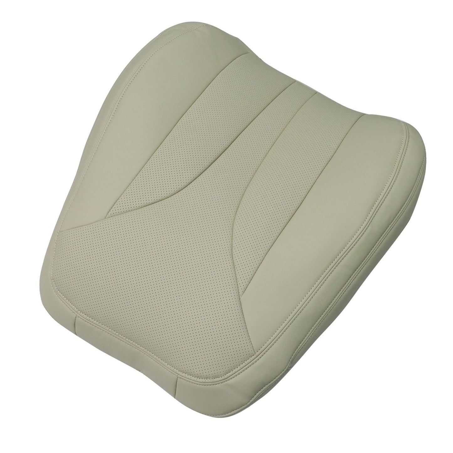 NEW Fits 2016-2018 Lincoln MKX Driver Side Top Perforated Leather Seat Cover Tan