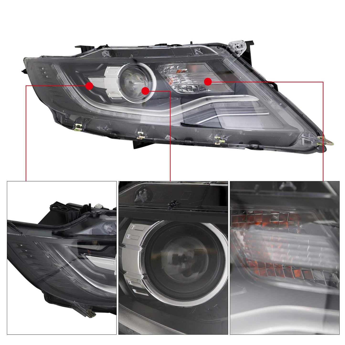 Xenon/HID Headlight Assembly w/o AFS For Lincoln MKX 2016-2018 Right Passenger