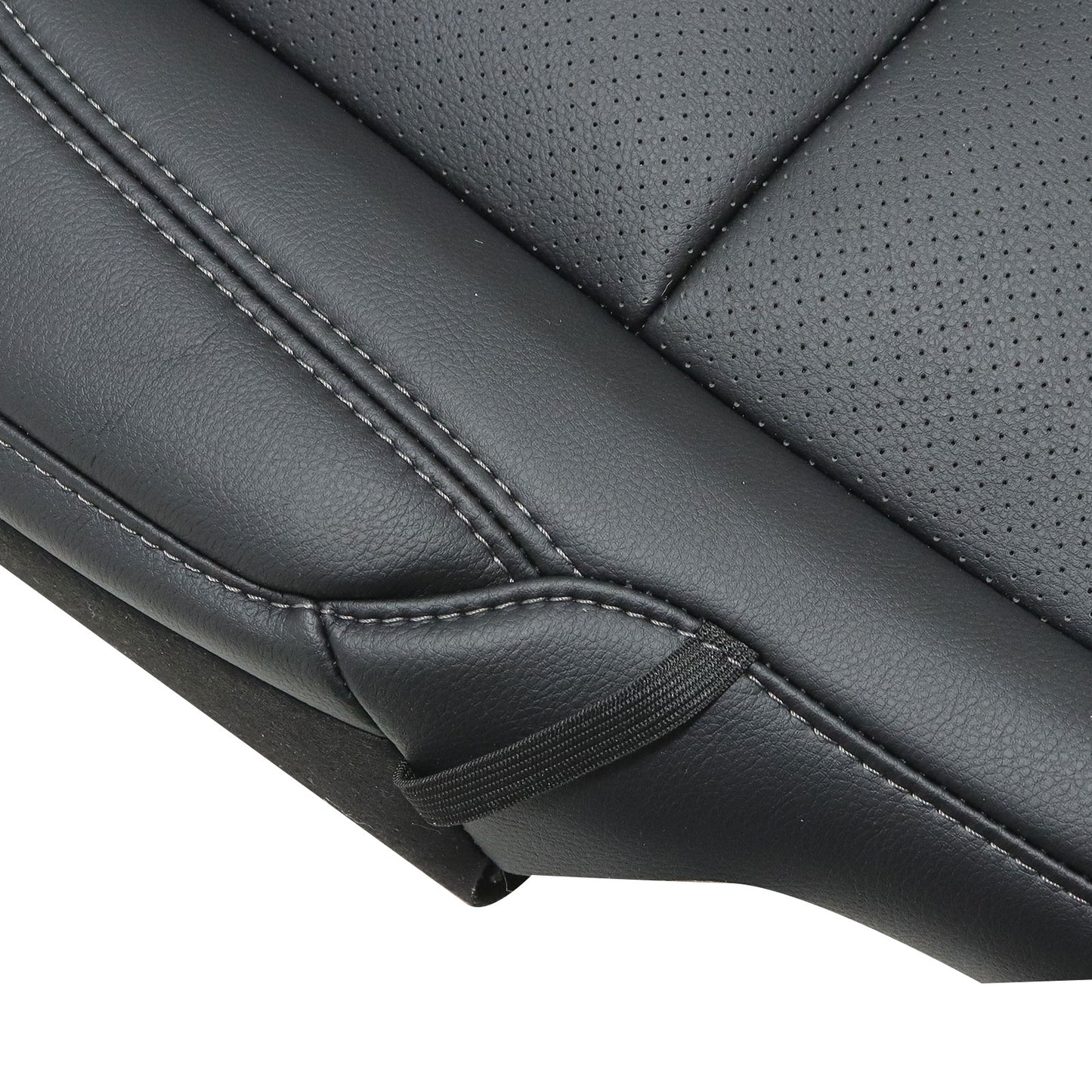 2021-2025 For Ford F150 Passenger Bottom Leather Seat Cover Black Replacement