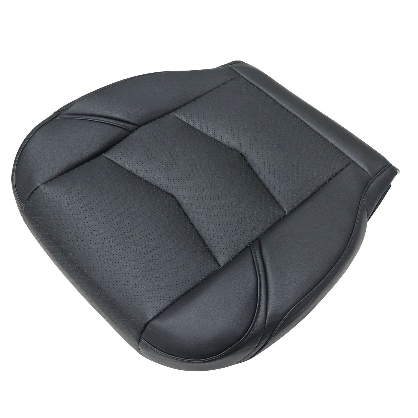 1Pcs For 2015-2020 Cadillac Escalade Driver Bottom Perforated Seat Cover Black