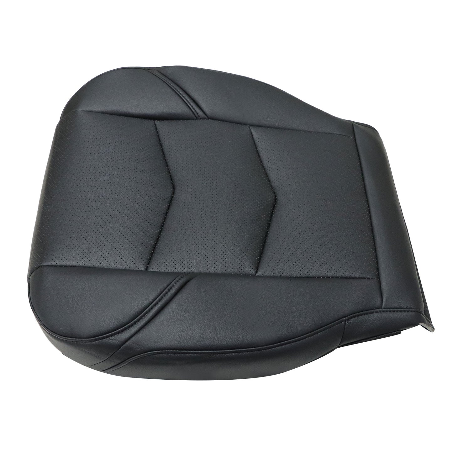 1Pcs For 2015-2020 Cadillac Escalade Driver Bottom Perforated Seat Cover Black
