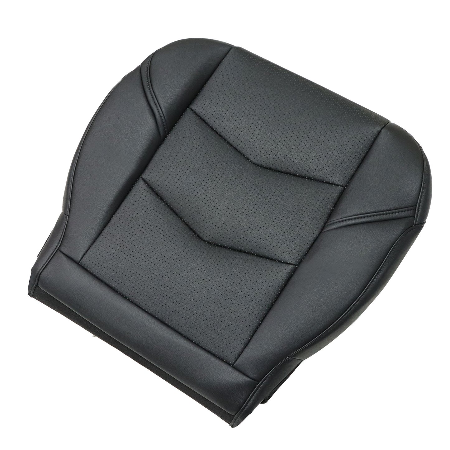 1Pcs For 2015-2020 Cadillac Escalade Driver Bottom Perforated Seat Cover Black