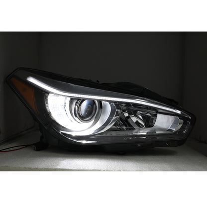 Passenger Side Headlight for 2015-2019 Infiniti Q70 Right Non AFS