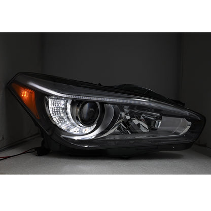Passenger Side Headlight for 2015-2019 Infiniti Q70 Right Non AFS