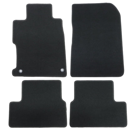 Velour Floor Mats Carpet Fits 2012-2015 Honda Civic Coupe 2-Door Waterproof Set