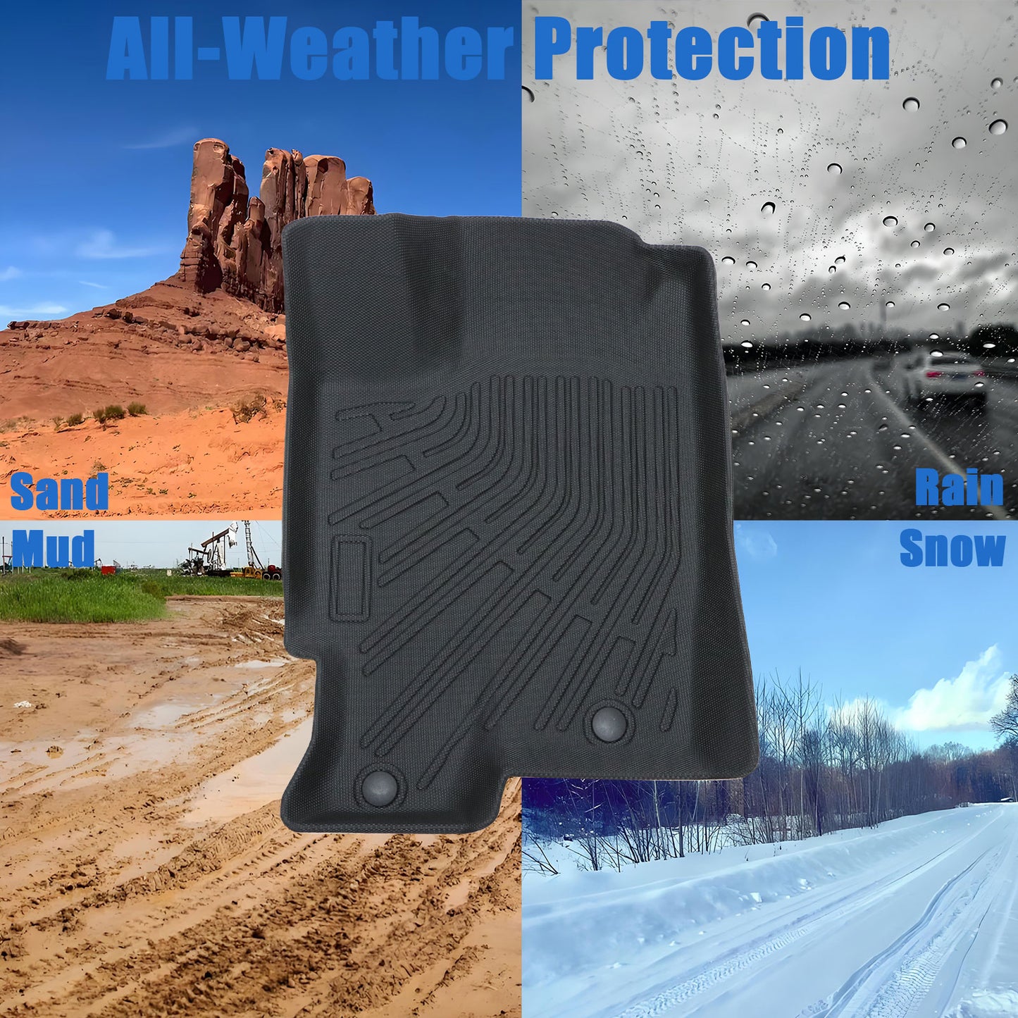 Floor Mats Liner For 2009-2012 Acura RDX 4-Door Front-Rear All Weather TPE