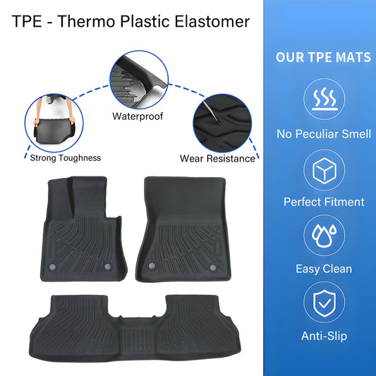 Floor Mats Liner For 2008-2014 BMW X6 E71 E72 4-Door Front-Rear All Weather TPE