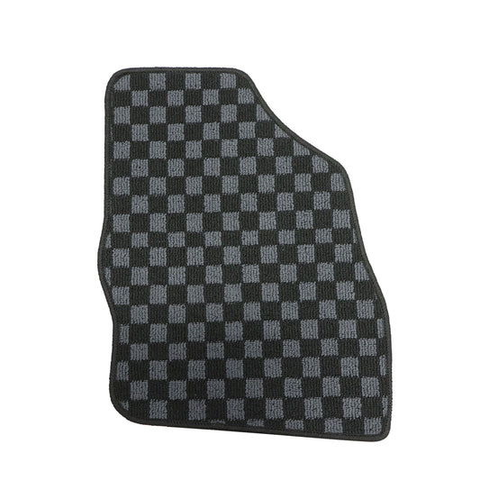 2Row Checkered Flag Floor Mats Carpet Fits 2010-2013 Mazda 3 Anti-Slip Full Set