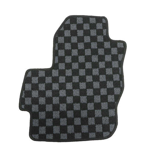 2Row Checkered Flag Floor Mats Carpet Fits 2010-2013 Mazda 3 Anti-Slip Full Set