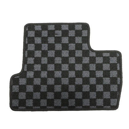 2Row Checkered Flag Floor Mats Carpet Fits 2010-2013 Mazda 3 Anti-Slip Full Set