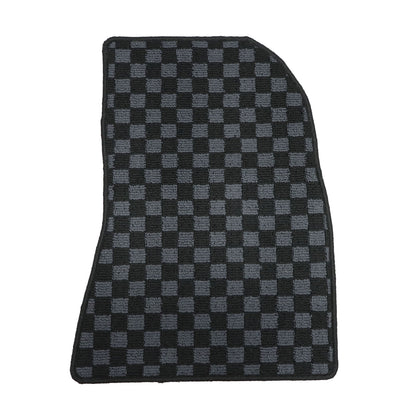 For 2017-2023 Tesla Model 3 4Doors Checkered Flag Carpet Floor Mats Waterproof