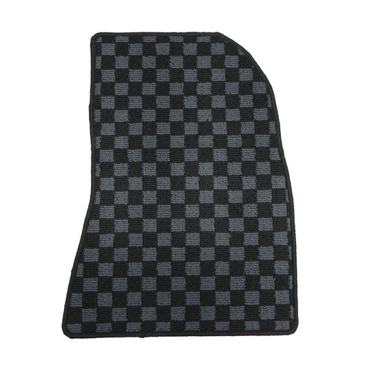 For 2017-2023 Tesla Model 3 4Doors Checkered Flag Carpet Floor Mats Waterproof