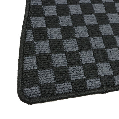 For 2017-2023 Tesla Model 3 4Doors Checkered Flag Carpet Floor Mats Waterproof