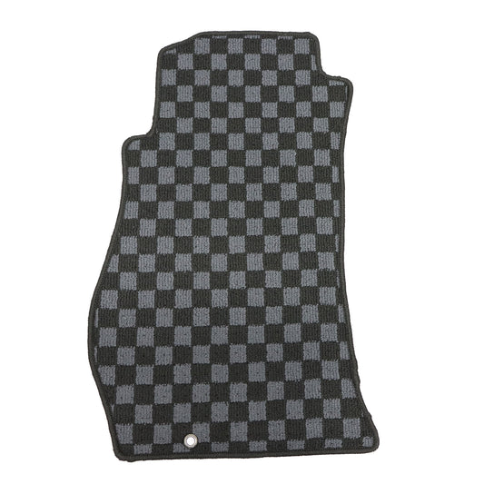 For 2003-2009 Nissan 350Z 2Passengers Checkered Flag Floor Mats Carpet Anti-Slip