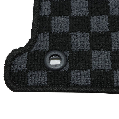 2Row Checkered Flag Floor Mats Carpet Fits 2012-2015 Honda Civic Coupe Anti-Slip