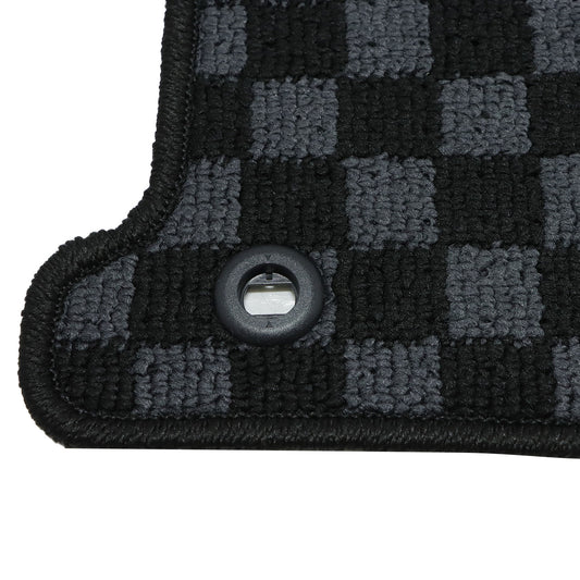 2Row Checkered Flag Floor Mats Carpet Fits 2012-2015 Honda Civic Coupe Anti-Slip