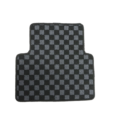 2Row Checkered Flag Floor Mats Carpet Fits 2017-2021 Honda Civic & Type-R 5Seat