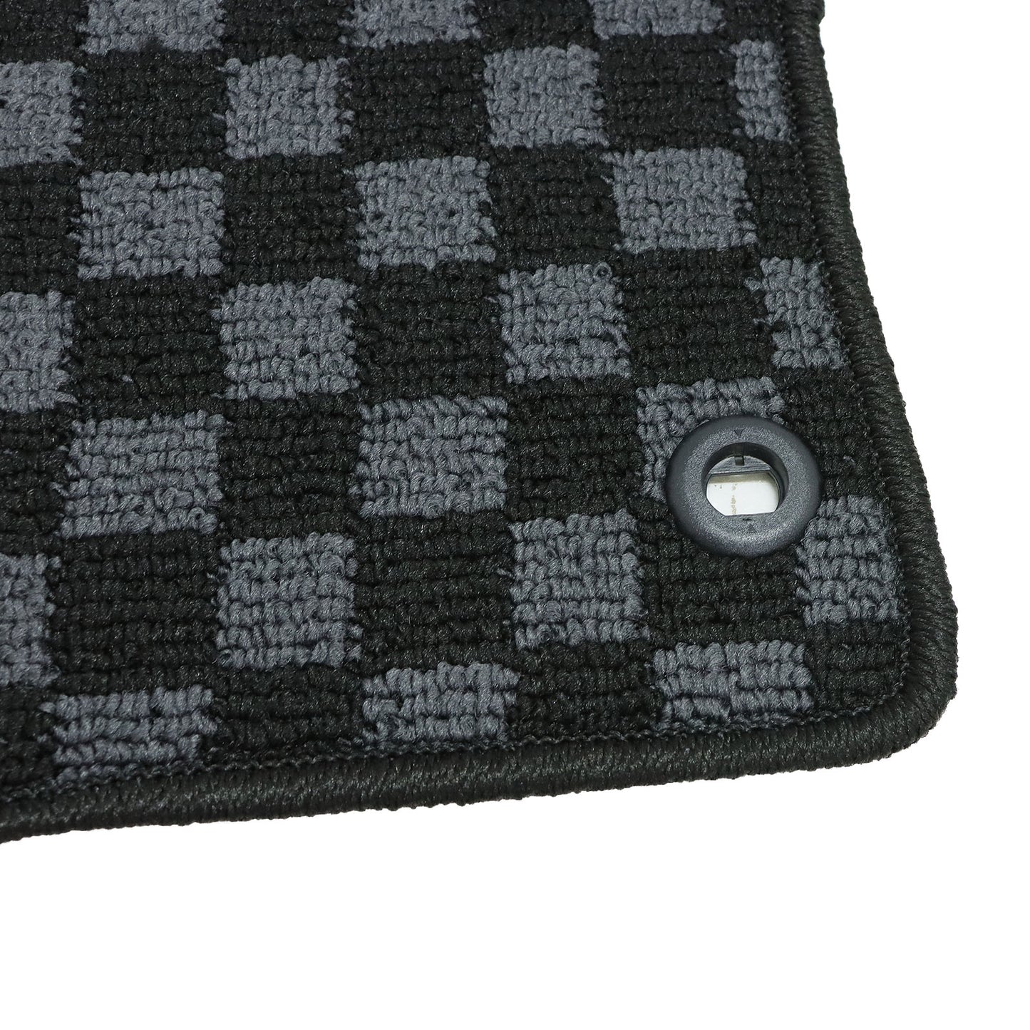 2Row Checkered Flag Floor Mats Carpet Fits 2017-2021 Honda Civic & Type-R 5Seat