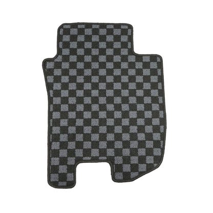 For 2015 2016 Honda Fit Front+Rear Checkered Flag Floor Mats Carpet Replacement