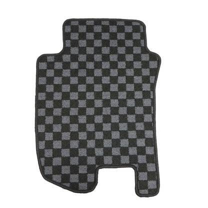 For 2015 2016 Honda Fit Front+Rear Checkered Flag Floor Mats Carpet Replacement
