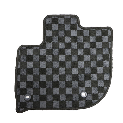 For 2015 2016 Honda Fit Front+Rear Checkered Flag Floor Mats Carpet Replacement