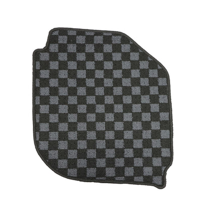 For 2015 2016 Honda Fit Front+Rear Checkered Flag Floor Mats Carpet Replacement