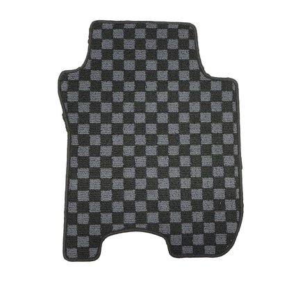 For 2009 2010 Honda Fit Front+Rear Checkered Flag Floor Mats Carpet Replacement