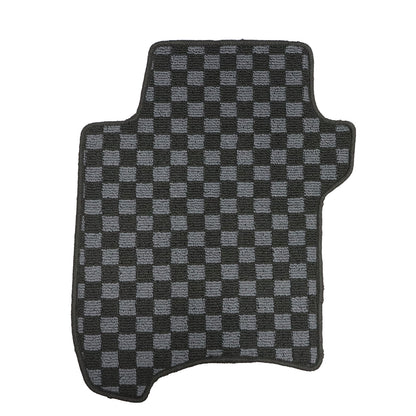 For 2009 2010 Honda Fit Front+Rear Checkered Flag Floor Mats Carpet Replacement