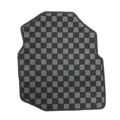 For 2009 2010 Honda Fit Front+Rear Checkered Flag Floor Mats Carpet Replacement