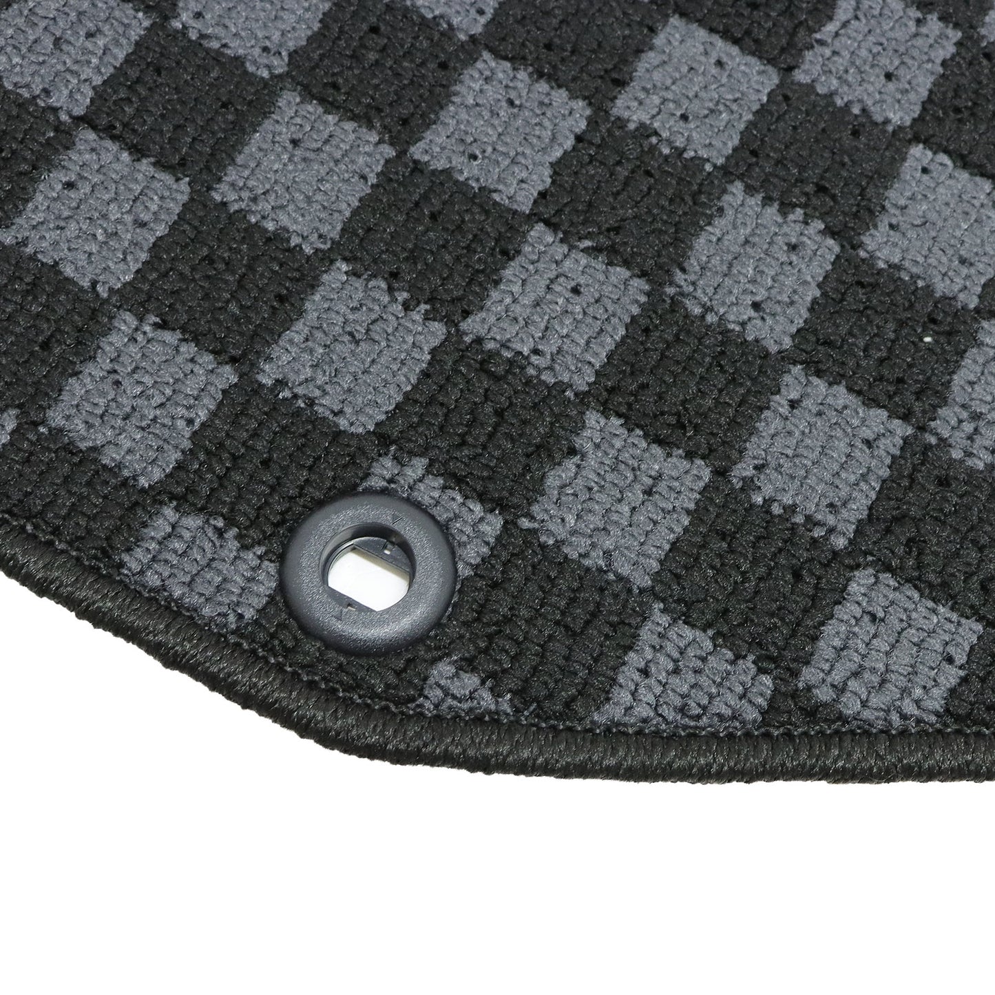 For 2009 2010 Honda Fit Front+Rear Checkered Flag Floor Mats Carpet Replacement